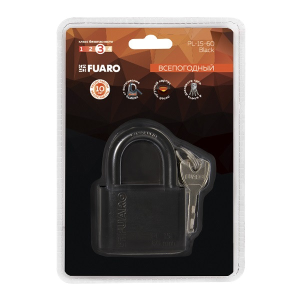 Замок навесной FUARO PL-15-60 Black