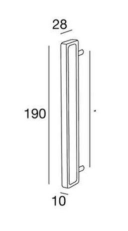 Ручка для раздвижных дверей Pamar MN 799 Z160 E 215 матовый хром