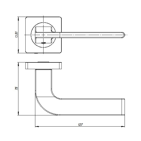Ручка дверная AJAX SPLINE JK CP-8 хром