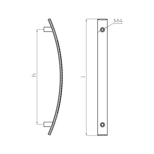 Ручка-скоба AJAX мебельная MB-H-003-96 мм SC сатинированный хром