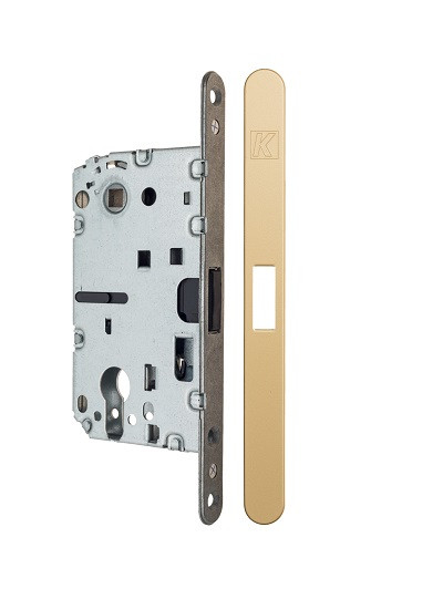 Замок межкомнатный магнитный KOBLENZ SPINOFF Y85 с доводчиком KM.002.CM.A.4.COV.OS матовое золото