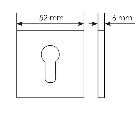 Накладка на цилиндр MORELLI MH-KH-S6 SSC Супер матовый хром