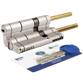 Цилиндровый механизм под вертушку длинный шток MOTTURA CP4P463101C5 (77 мм/41+10+26) МАТОВЫЙ НИКЕЛЬ