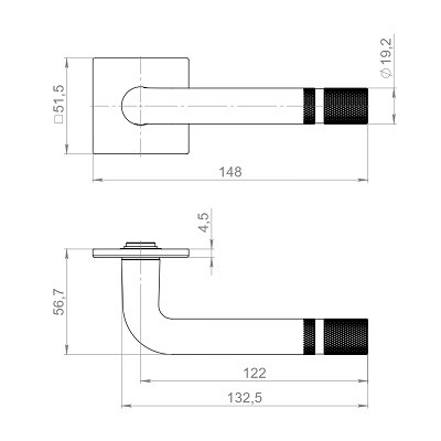 Ручка дверная ARMADILLO K.YM.CANNOLI FSG-39 флорентийское золото