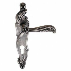 Ручка на планке ARCHIE GENESIS RIZO BL. SILVER CL черненое серебро под ключевой цилиндр