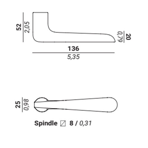 Ручка дверная Verum Nuda Pepe матовый хром