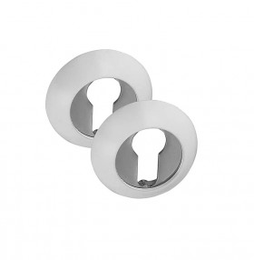 Накладка на цилиндр PALIDORE CL WPC Белый/хром