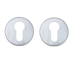 Накладка дверная под цилиндр Venezia CYL-1 FSR полированный хром (2 шт.)