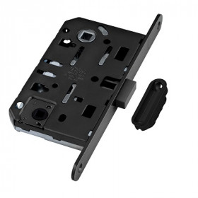 Замок межкомнатный WC AGB MEDIANA POLARIS B06102.50.93.640 с ответной планкой черный