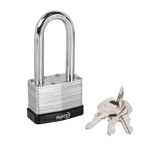 Замок навесной PUNTO PK-6550L 3 key англ. длинная дужка