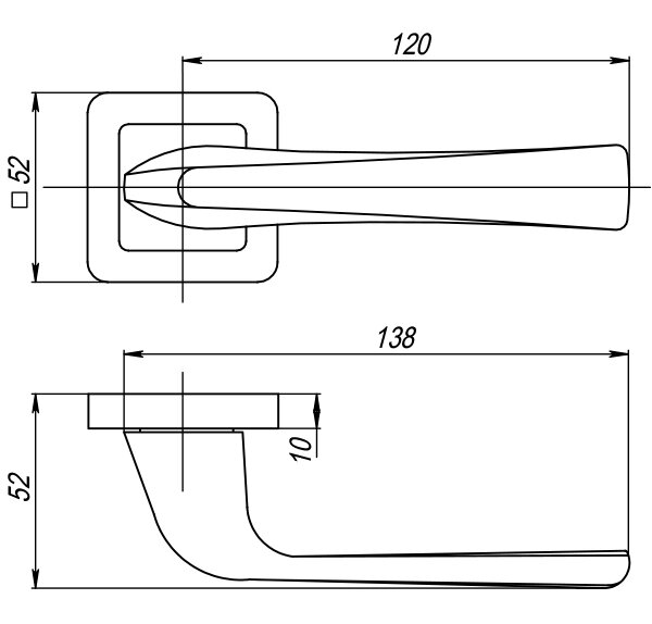 Ручка дверная PUNTO SATURN QR SN/CP-3 матовый никель/хром