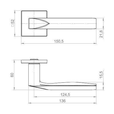 Ручка дверная FUARO K.ZL52.AZIMUT BL-24 черный