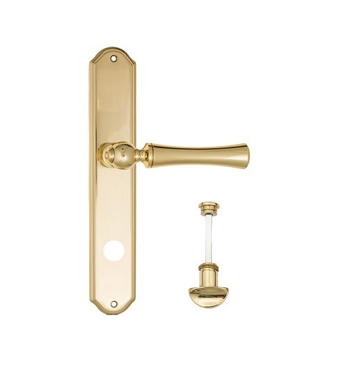 Дверная ручка на планке Fratelli Cattini FOGGIA WC-2 PL02-OLV полированная латунь