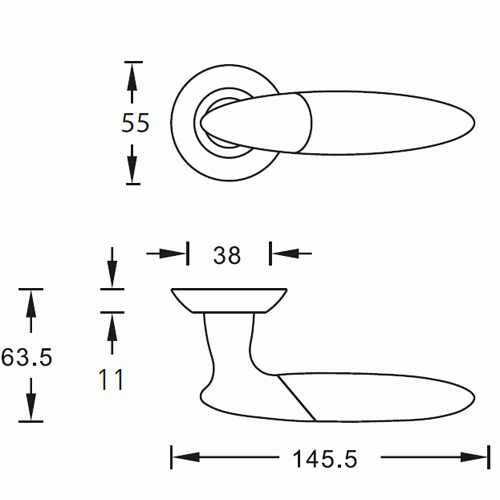 Ручка дверная ARCHIE Melado 113 S010 113HH белый никель