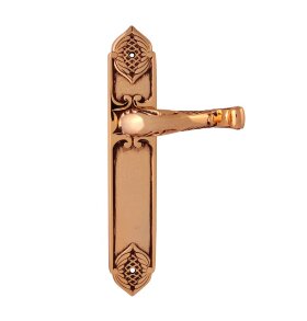 Ручка на планке CLASS 1160/1010 Gemma Pass Золото 24К + коричневый проходная