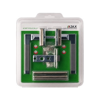 Комплект ручек AJAX с защелкой, петлями A/SET POLO JK.LP45.W SN-3 матовый никель