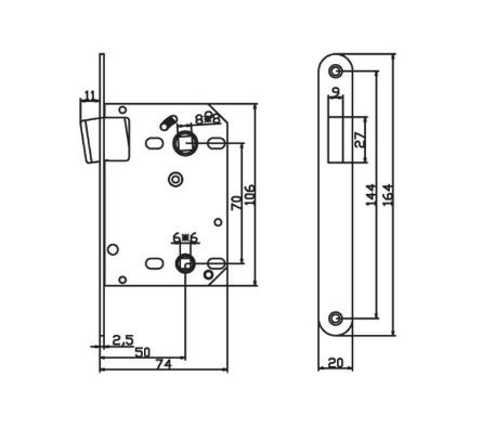 Защелка сантехническая магнитная RENZ INMagn 2070 AB бронза античная