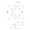 Петля накладная без врезки AJAX 100/P-2B 100x2,3 GR графит