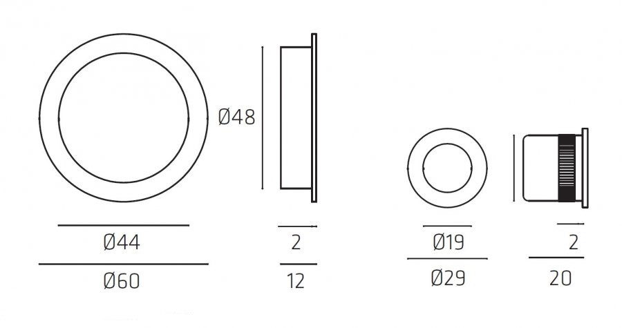 Ручка для раздвижной двери Venezia U199 полированный хром 2шт