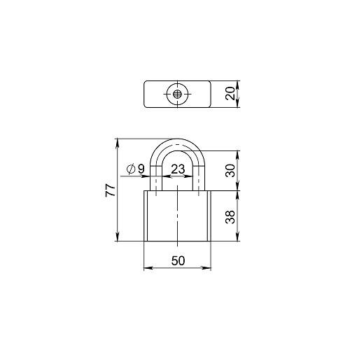 Замок навесной FUARO PL-INOX FORCE IF-50 4 key дисковый ключ