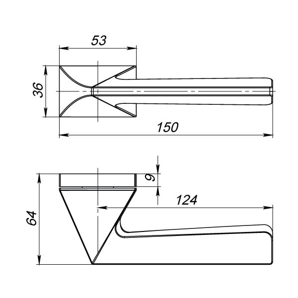 Ручка дверная ARMADILLO IRON UCS BPVD-77 Вороненый никель